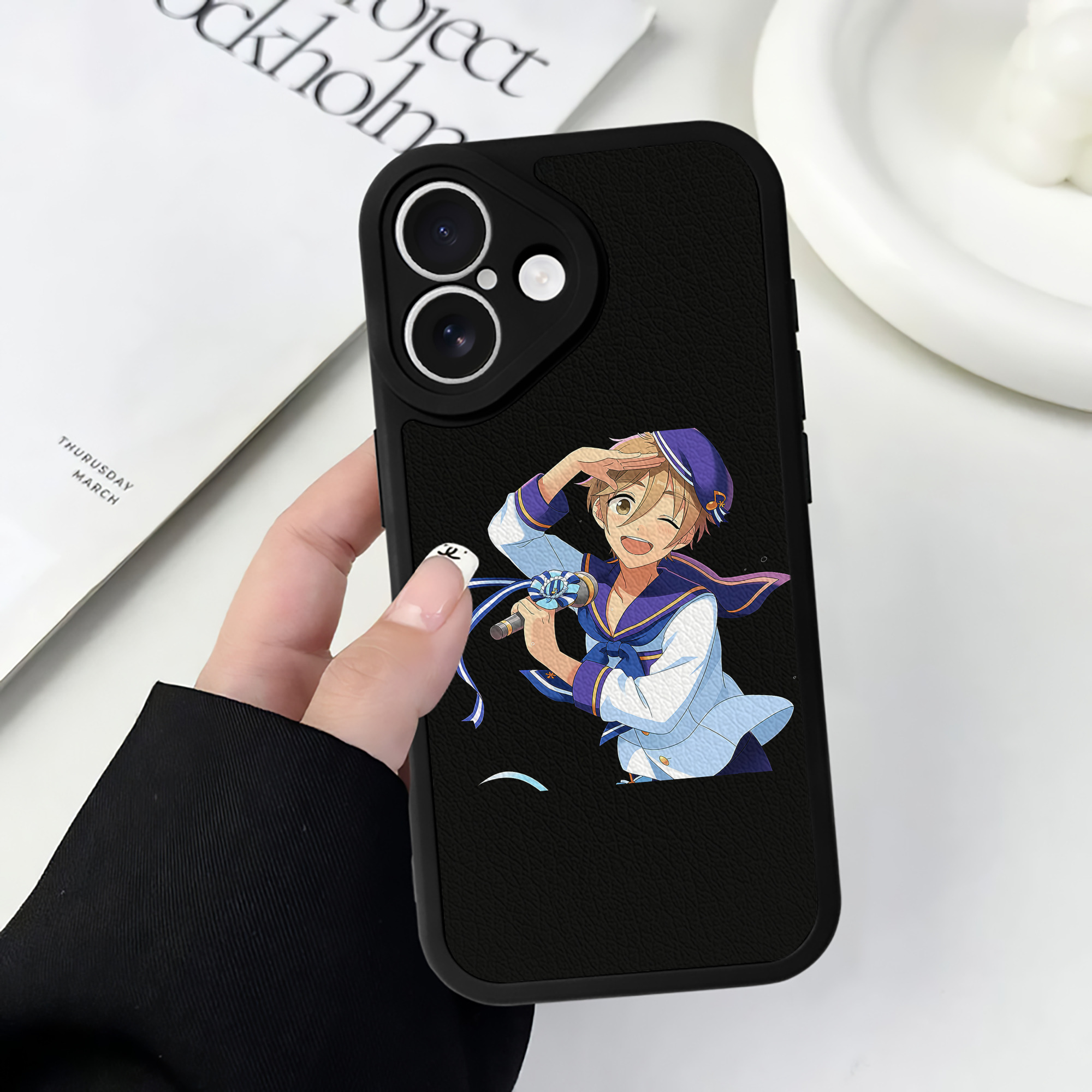 （画像用） あんさんぶるスターズ! Ensemble Stars 【iPhone 16シリーズ対応】シリコンスマホケース（レザー調） 材質：シリコン